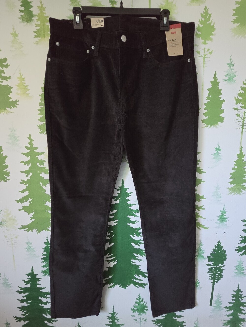 Levi's 511 Men's 38x32 Black Corduroy Slim Pants